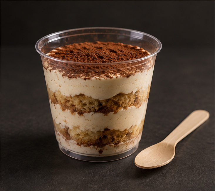 Presentation concept: Tiramisu cups