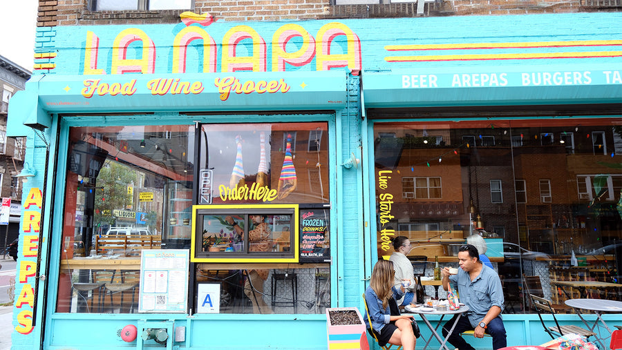 La Ñapa storefront on Nostrand Avenue