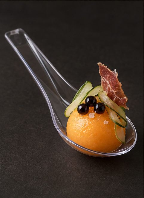 Presentation concept: Cantaloupe spoons