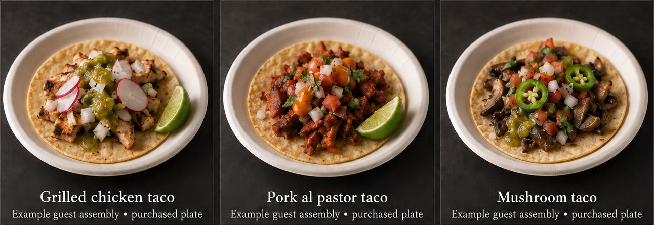 Presentation concept: Taco table